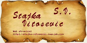 Stajka Vitošević vizit kartica